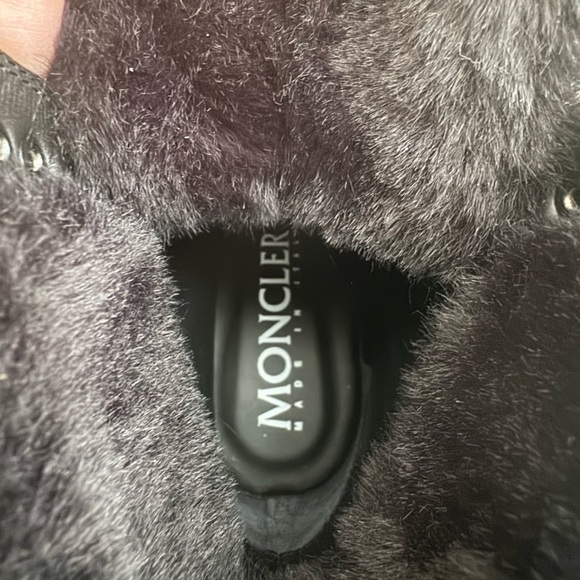 MONCLER Claudia faux fur-trimmed nubuck ankle boot EU 35 US 5 - Picture 5 of 8